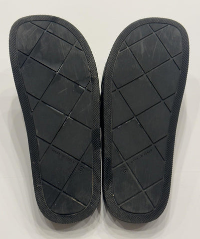 Bottega Veneta Women’s Matt Rubber Black Slides Sandals 9 (39) 640051