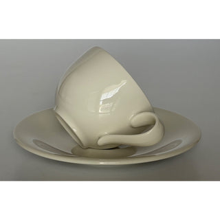 Villeroy & Boch New Cottage Espresso Cup Saucer Set 4 Pc White Germany NIB
