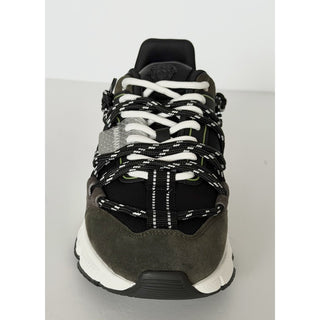 Versace Men's Greca Sneakers Gray/Green 10.5 US (43.5 Euro) IT 1021490 IT NIB