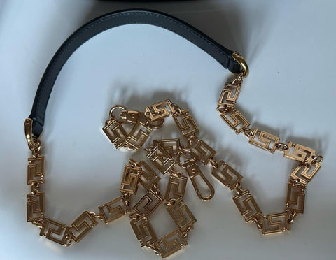 Versace La Greca Leather Black Medium Shoulder Bag 1007128 Italy NWT $2775