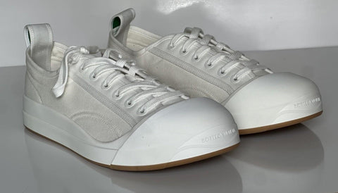 Bottega Veneta Rubber Sole Canvas Optic White Sneakers 12 US 741360 NIB $900