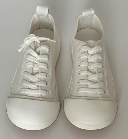 Bottega Veneta Rubber Sole Canvas Optic White Sneakers 12 US 741360 NIB $900