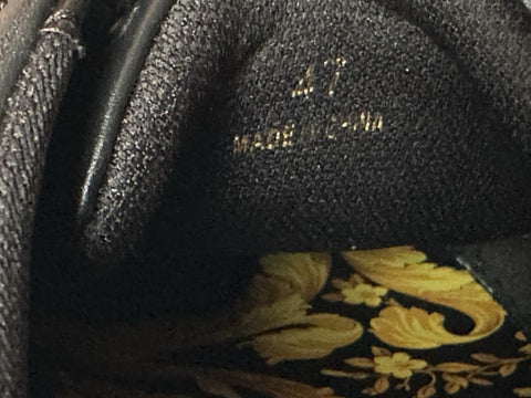 Versace Medusa Men's Black Leather Sneakers 11 US (44 Euro) 1016936 NIB