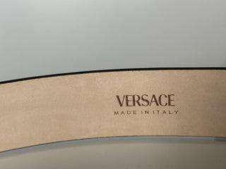 Versace Virtus White Calf Leather Belt 75 (30) Italy 1012380 NWT