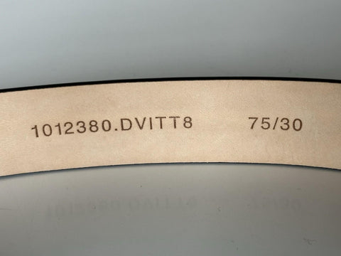 Versace Virtus White Calf Leather Belt 75 (30) Italy 1012380 NWT