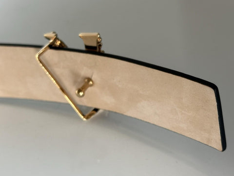 Versace Virtus White Calf Leather Belt 80 (32) Italy 1012380 NWT