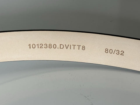 Versace Virtus White Calf Leather Belt 80 (32) Italy 1012380 NWT