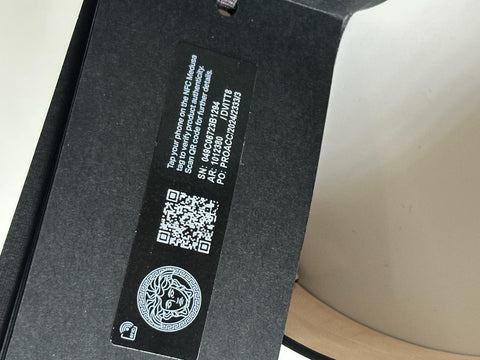 Versace Virtus White Calf Leather Belt 80 (32) Italy 1012380 NWT