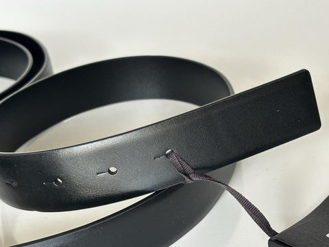 Versace Virtus Black Calf Leather Belt 90 (36) Italy 1012380 NWT