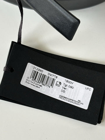 Versace Virtus Black Calf Leather Belt 90 (36) Italy 1012380 NWT