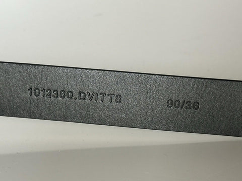 Versace Virtus Black Calf Leather Belt 90 (36) Italy 1012380 NWT