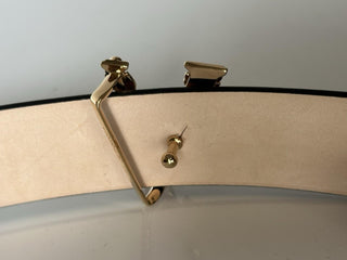 Versace Virtus Nude Calf Leather Belt 100 (40) Italy 1012380 NWT