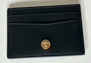 Versace Medusa Head Black Calf Leather Card Case Wallet 1013363 Italy NIB