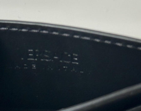 Versace Medusa Head Black Calf Leather Card Case Wallet 1013363 Italy NWT