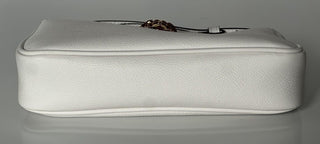 Versace Gold Medusa Head Calf Leather White Shoulder Bag IT 1014245 NWT $925