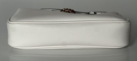 Versace Gold Medusa Head Calf Leather White Shoulder Bag IT 1014245 NWT $925