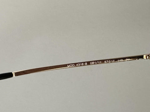 Versace OVE2209 4316-B GB1/11 57-17-140 2N Sunglasses Made in Italy NIB