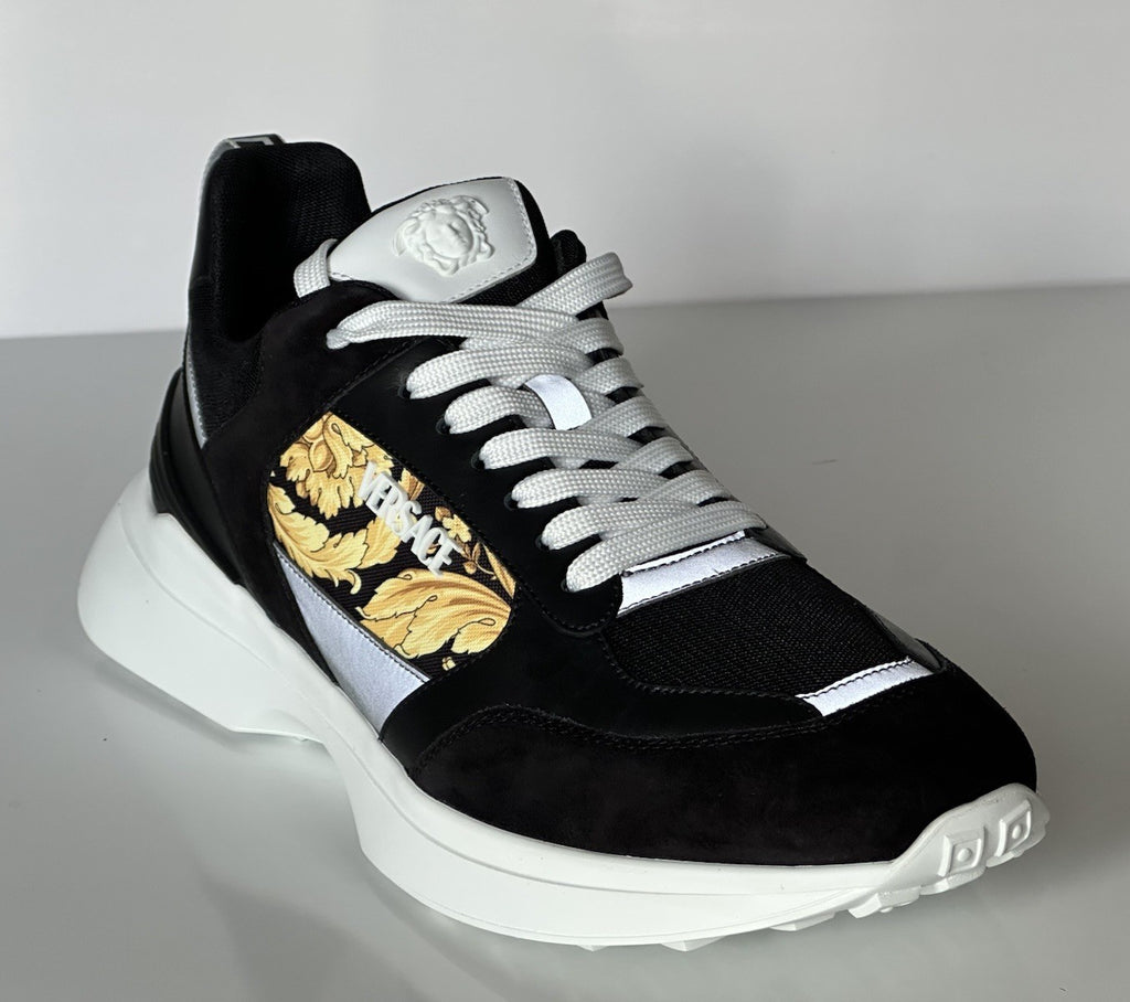 Versace Medusa Men’s Black/Gold Sneakers 13 US (46 Euro) 1011942 IT NIB $900