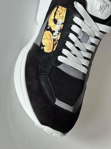 Versace Medusa Men’s Black/Gold Sneakers 13 US (46 Euro) 1011942 IT NIB $900