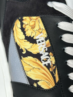 Versace Medusa Men’s Black/Gold Sneakers 13 US (46 Euro) 1011942 IT NIB $900