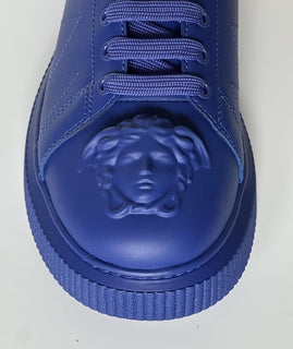 Versace Medusa Head Men’s Royal Blue Leather Sneakers 9 US (42 Euro) 1012444 NIB