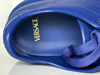 Versace Medusa Head Men’s Royal Blue Leather Sneakers 9 US (42 Euro) 1012444 NIB