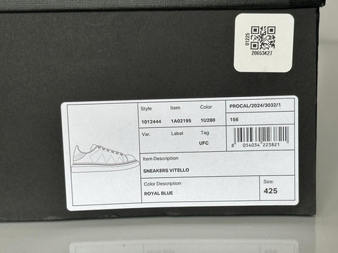 Versace Medusa Head Men’s Royal Blue Leather Sneakers 9.5 US (42.5) 1012444 NIB