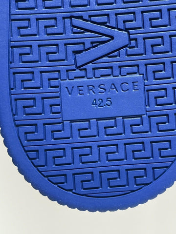 Versace Medusa Head Men’s Royal Blue Leather Sneakers 9.5 US (42.5) 1012444 NIB