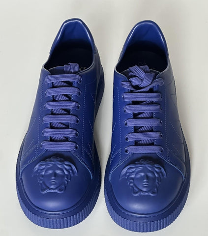 Versace Medusa Head Men’s Royal Blue Leather Sneakers 9.5 US (42.5) 1012444 NIB