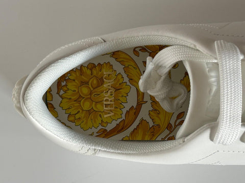 Versace Medusa Women's White Leather Sneakers 9 US (39 Euro) 1016935 NIB