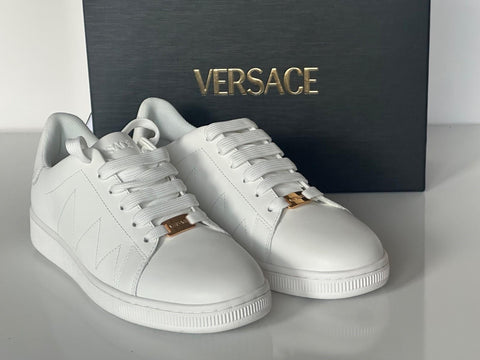 Versace Medusa Women's White Leather Sneakers 9 US (39 Euro) 1016935 NIB