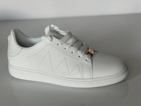 Versace Medusa Women's White Leather Sneakers 9 US (39 Euro) 1016935 NIB