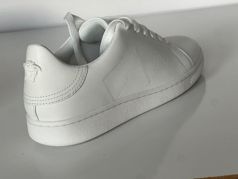 Versace Medusa Women's White Leather Sneakers 9 US (39 Euro) 1016935 NIB