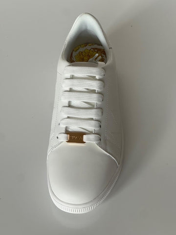 Versace Medusa Women's White Leather Sneakers 9 US (39 Euro) 1016935 NIB