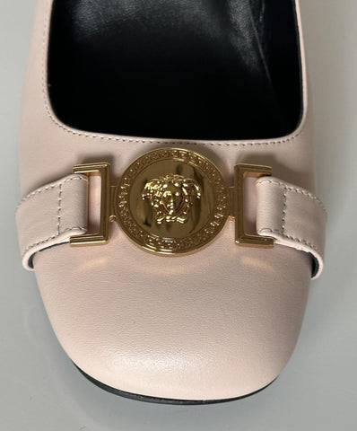 Versace Medusa Head Soft Pink Leather Black Pumps 10 US (40) Spain 1014616 NIB