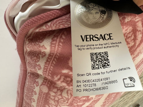 Versace Medusa Print Wool Pillow Cushion Rose 23.6” x 23.6” 1012278 IT NWT $925