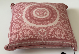 Versace Medusa Print Wool Pillow Cushion Rose 23.6” x 23.6” 1012278 IT NWT $925