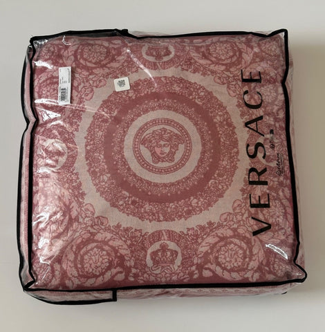 Versace Medusa Print Wool Pillow Cushion Rose 23.6” x 23.6” 1012278 IT NWT $925