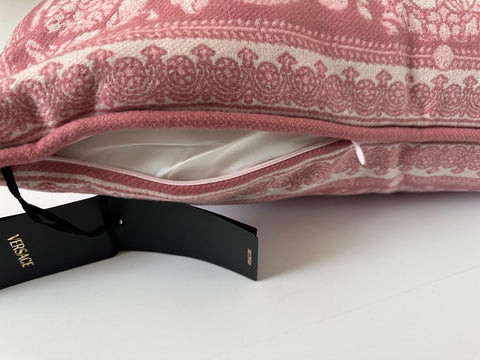 Versace Medusa Print Wool Pillow Cushion Rose 23.6” x 23.6” 1012278 IT NWT $925