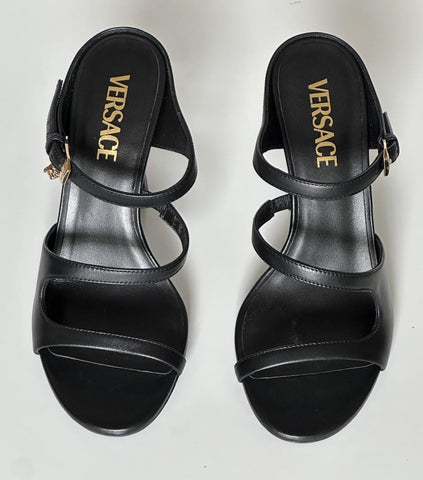 Versace Leather Pump Shoes Sandals Black 7 US (37 Euro) 1018537 Spain NIB $1100