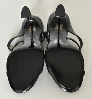 Versace Leather Pump Shoes Sandals Black 7.5 US (37.5) 1018537 Spain NIB $1100