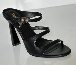 Versace Leather Pump Shoes Sandals Black 9.5 US (39.5) 1018537 Spain NIB $1100