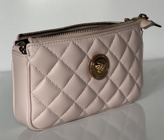 Versace Gold Medusa Quilted Leather Mini Soft Pink Shoulder Bag 1019223 NWT