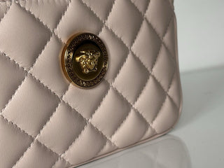 Versace Gold Medusa Quilted Leather Mini Soft Pink Shoulder Bag 1019223 NWT