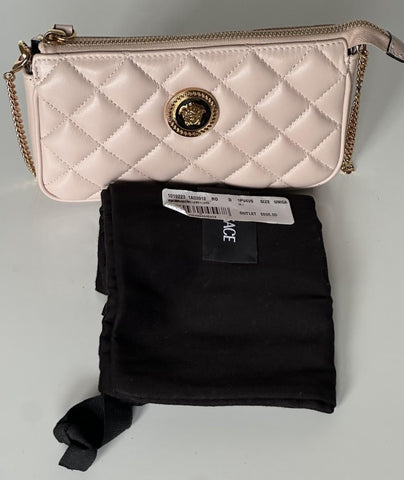 Versace Gold Medusa Quilted Leather Mini Soft Pink Shoulder Bag 1019223 NWT