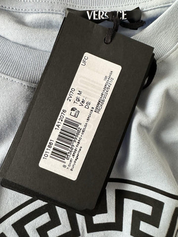 Versace Medusa Print Light Blue Cotton Jersey T-Shirt M 1011861 NWT $550
