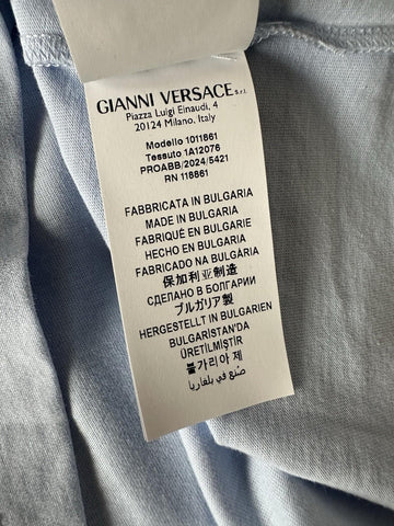 Versace Medusa Print Light Blue Cotton Jersey T-Shirt M 1011861 NWT $550