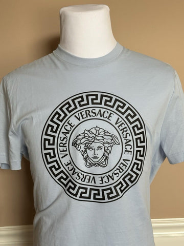Versace Medusa Print Light Blue Cotton Jersey T-Shirt L 1011861 NWT $550