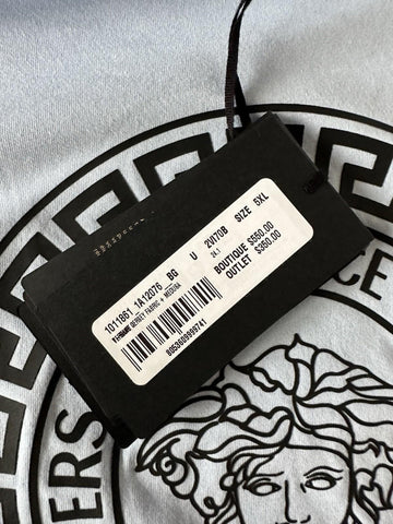 Versace Medusa Print Light Blue Cotton Jersey T-Shirt 5XL 1011861 NWT $550