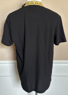 Versace Medusa Black/Gold Piquet Cotton Polo Shirt 2XL 1012260 NWT